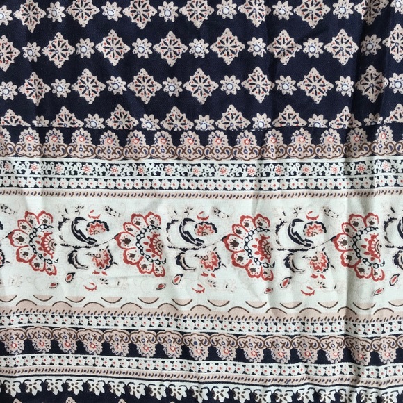 Full Tilt NWOT • Bell Sleeve Boho Navy Blue Blouse - Picture 9 of 9